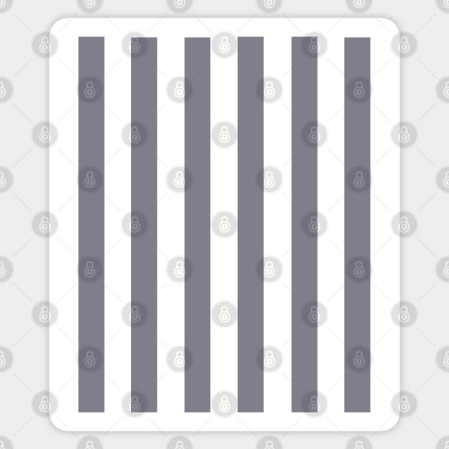 Dusty Purple and White Thick Stripe Pattern Sticker by squeakyricardo